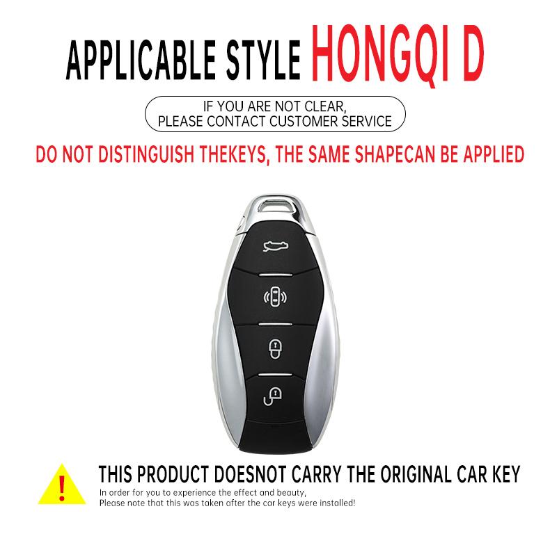 4 Buttons Zinc Alloy+ Leather Car Remote Key Case Cover Shell Fob For Faw Hongqi H5 Hongqi H5 Car Accessories