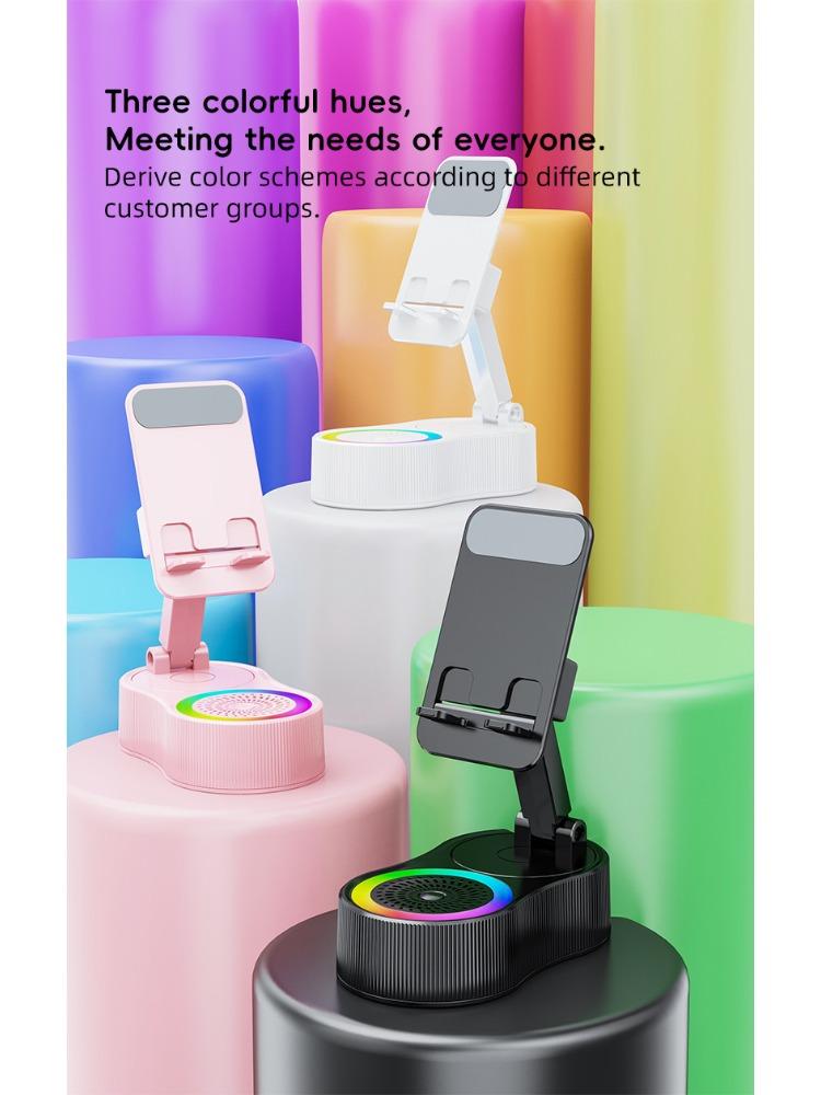 1Pc Smart Sensor Phone Holder Wireless Bluetooth Speaker Home Office Live Streaming Charging 5-in-1 Speaker