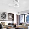 Ceiling Fan with LED Light Dimmable Modern Ceiling Fan 3 Gear Speed White Ceiling Fan 10.9 In for Porch Office Garage Restaurant