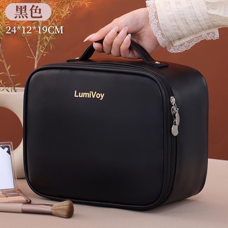 

Three Dimensional Multi-layer Travel Makeup Bag With Large Capacity Multiple Functions A Portable Suitcase Storage Toiletries Cosmetics