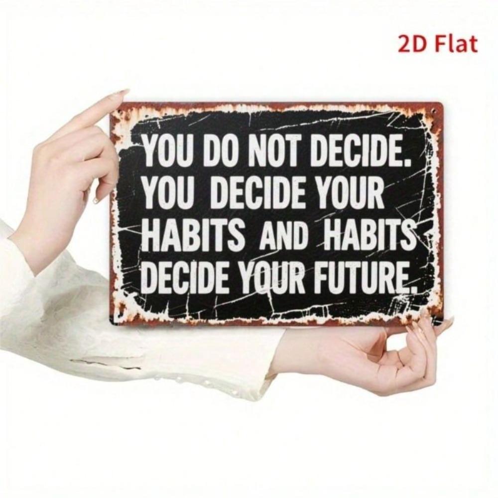 Vintage Metal Wall Poster Retro Quote Tin Sign Home Decor