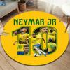 Neymar Round Area Rug,Carpet Rug for Living Room Bedroom Sofa Playroom Decor,Non-slip Floor Mat