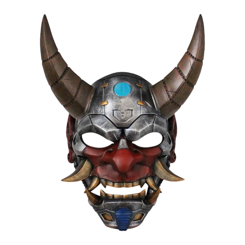 Halloween Japanese Mechanical Hannya Cos Dress Up Props Dance Party Resin Mask