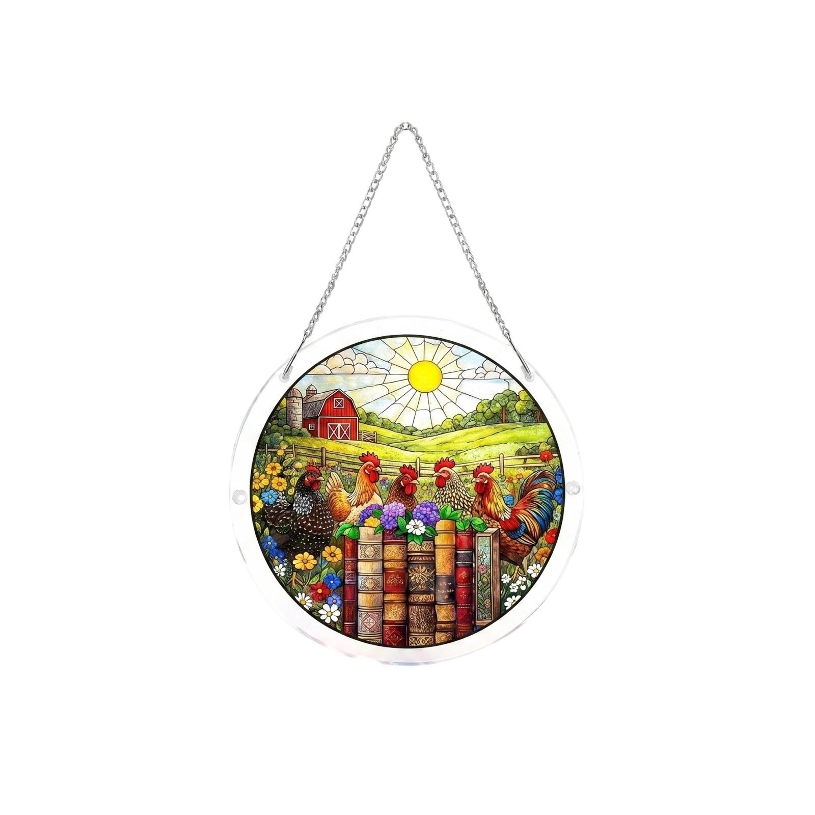 

2D Acrylic Puzzle Toy Sun Catcher Window Ornament Three Layers Single Layer 2mm Thickness Farm Animal Design Hanging Decoration One Size