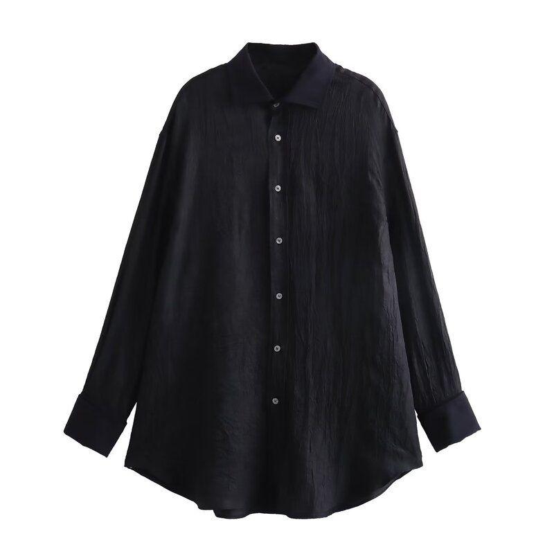 New Product Slimming Versatile Long Sleeves Ruched Loose Shirt