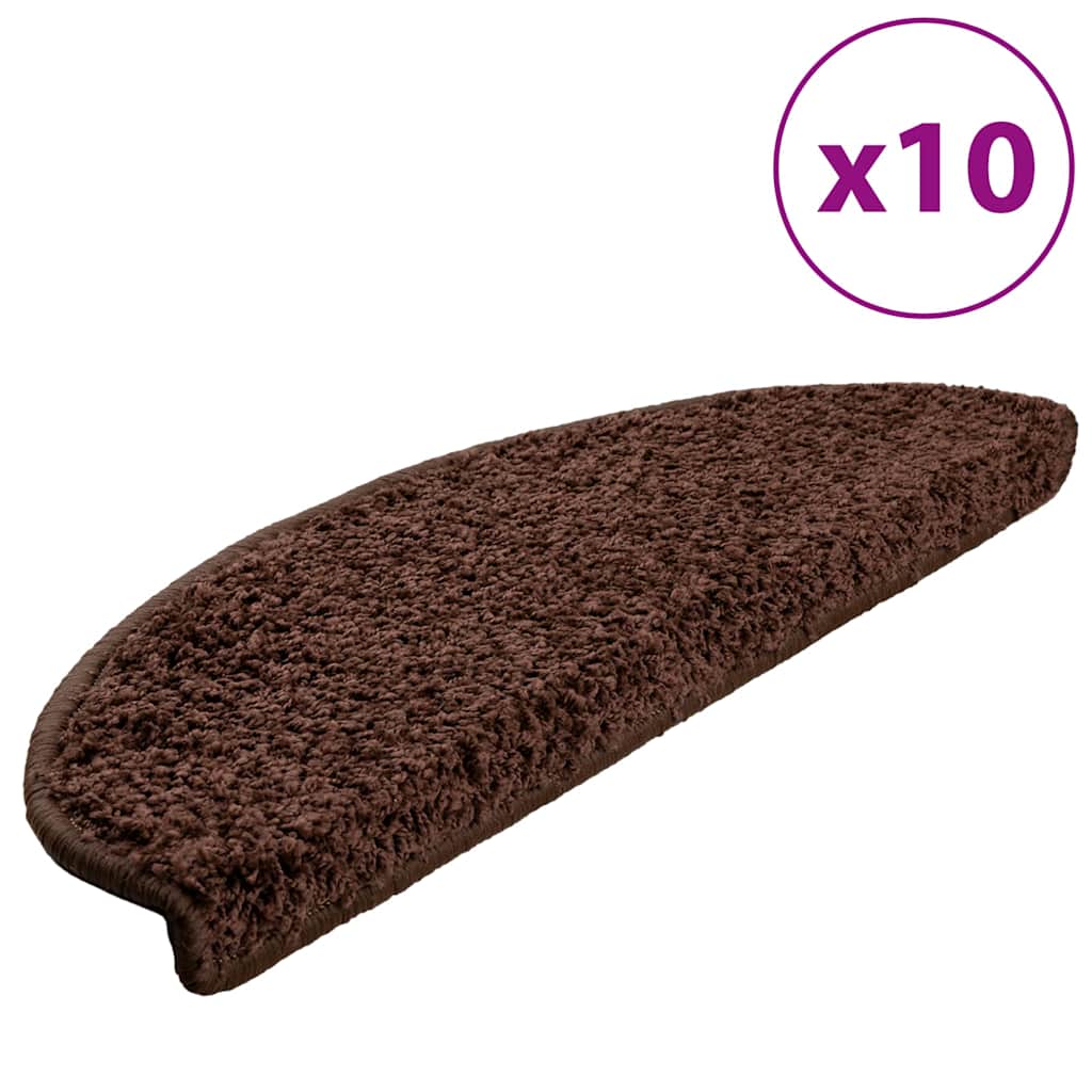 Vidaxl Nakładki Na Schody, 10 Szt., 65X21X4 Cm, Brązowe