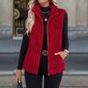 Women S Casual Turn Down Collar Zip Up Vest