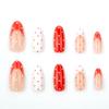 Candy color polka dots European and American wearing nail short almond nail nail nail piece Wearable fake nail nail piece