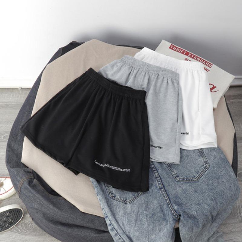 Cotton Hot Pants Women Summer Loose Small Letter Print Sports Casual All-match Student Shorts Women
