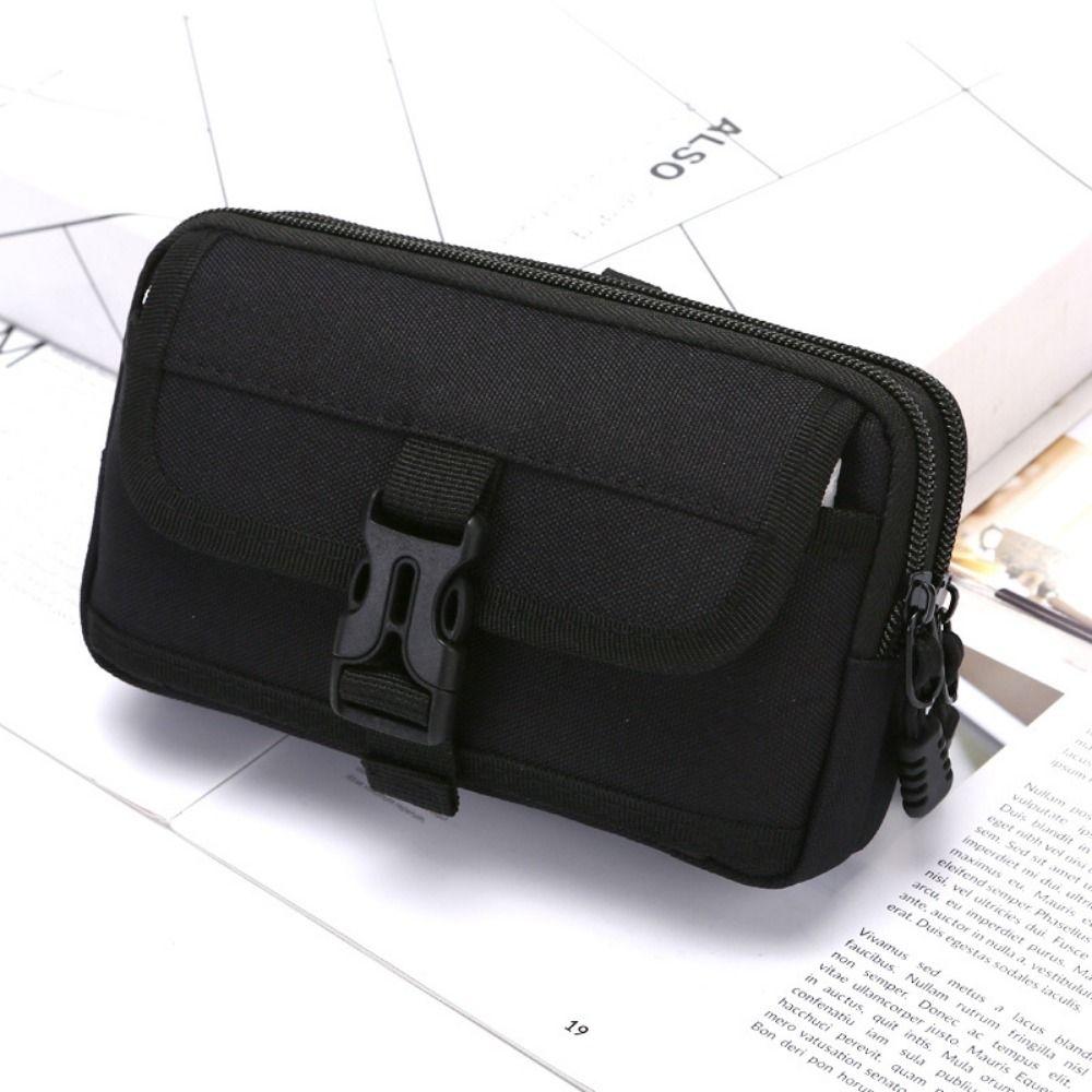 Nylon Colth Belt Waist Bag Double Layer Phone Purse Men Phone Pouch Mobile Phone Bags Camping
