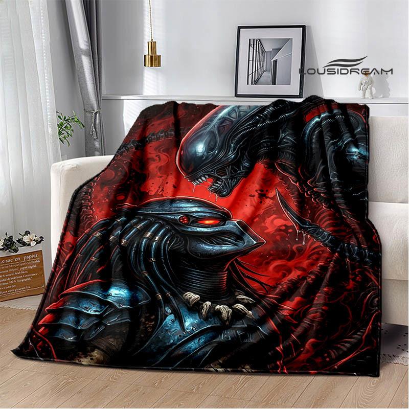AVP Alien Vs Predator Blanket Picnic Blanket Warm Blankets Outdoor Blanket Home Bed Linings Blankets for Beds Birthday Gift