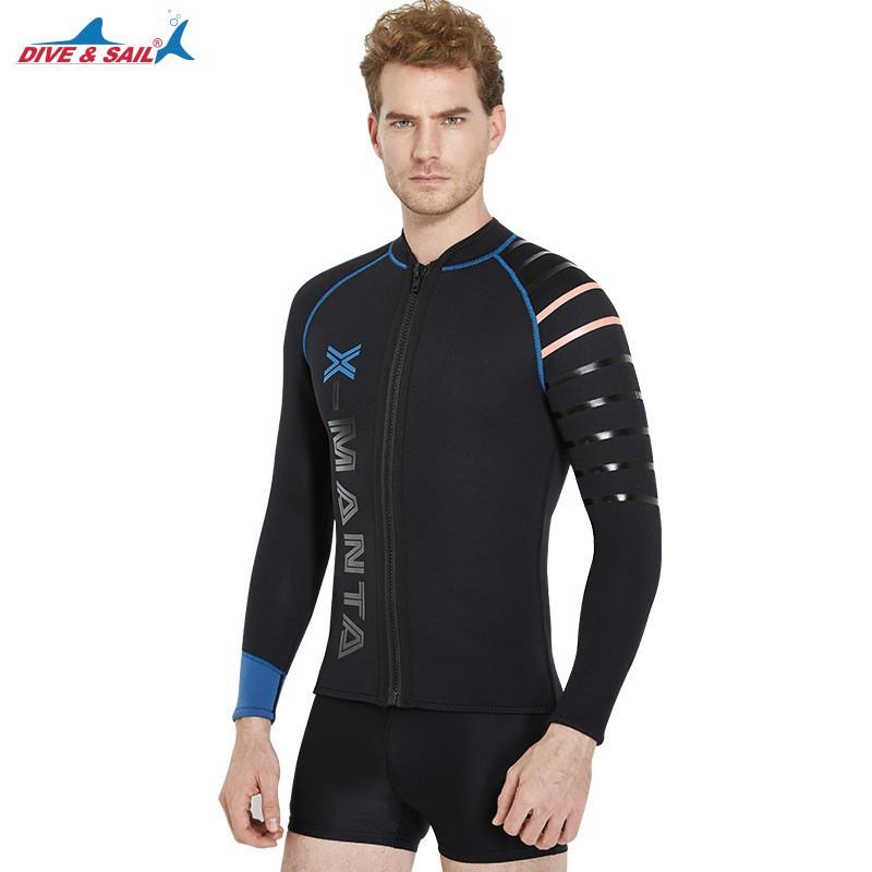 Factory Direct Diving Suit Coat 3MM Front Zipper Thickened Warm Sun-proof Long-sleeved Swimsuit