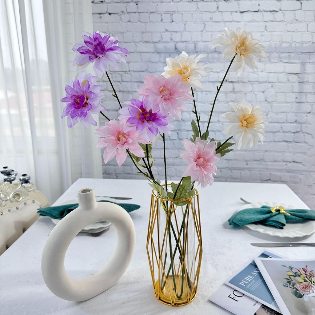 Artificial Flower Dahlia Wedding Hotel Restaurant Desktop Decoration Ornament