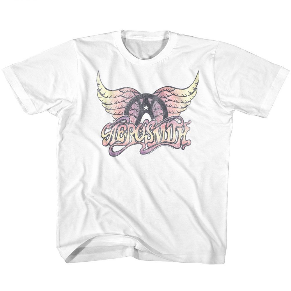 Kids Aerosmith Faded Pinks Music Shirt XXXL