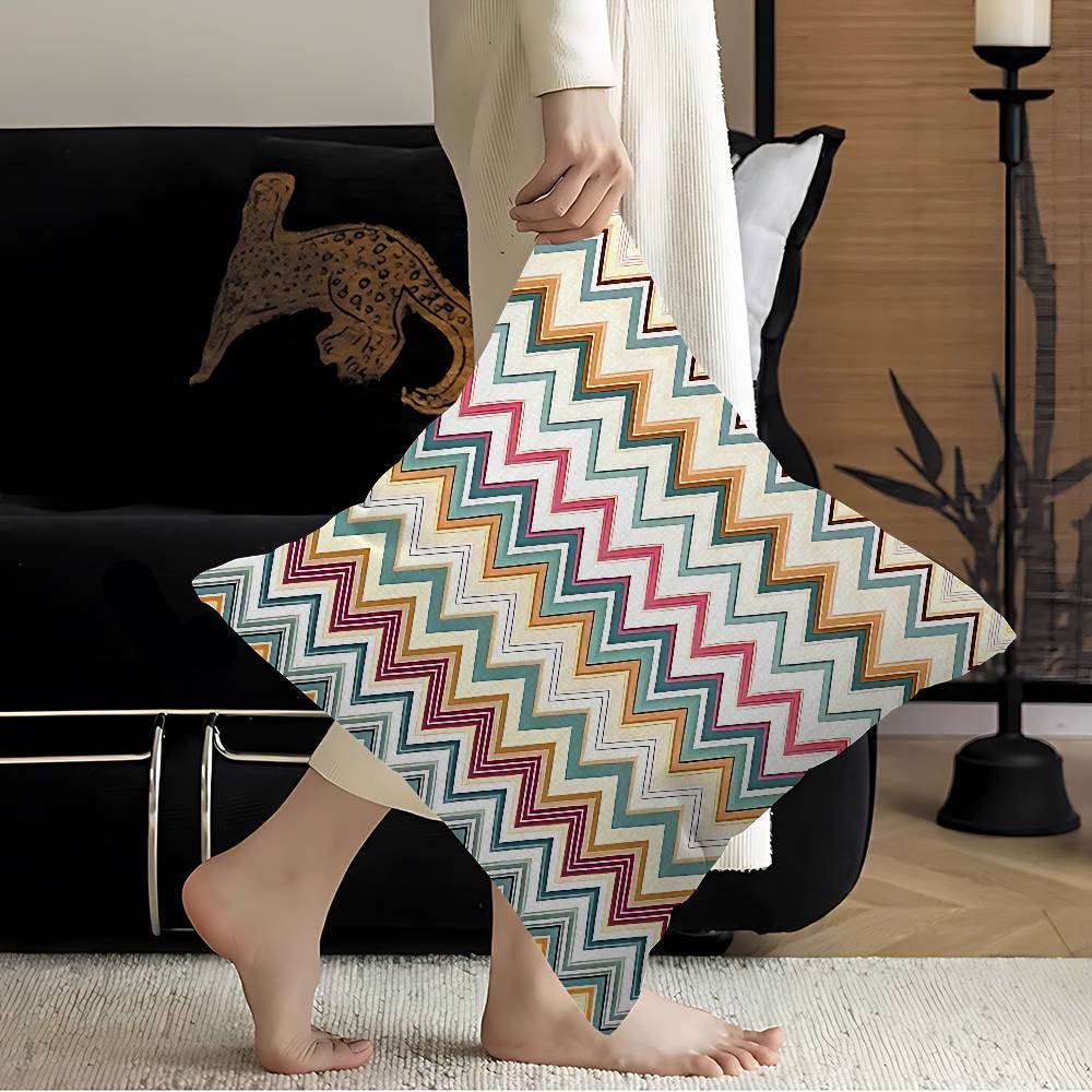 Geometric Zig Zag Wave Cushion Cover Polyester Sofa Cushions Decorative Throw Pillows Home Decoration Pillowcover