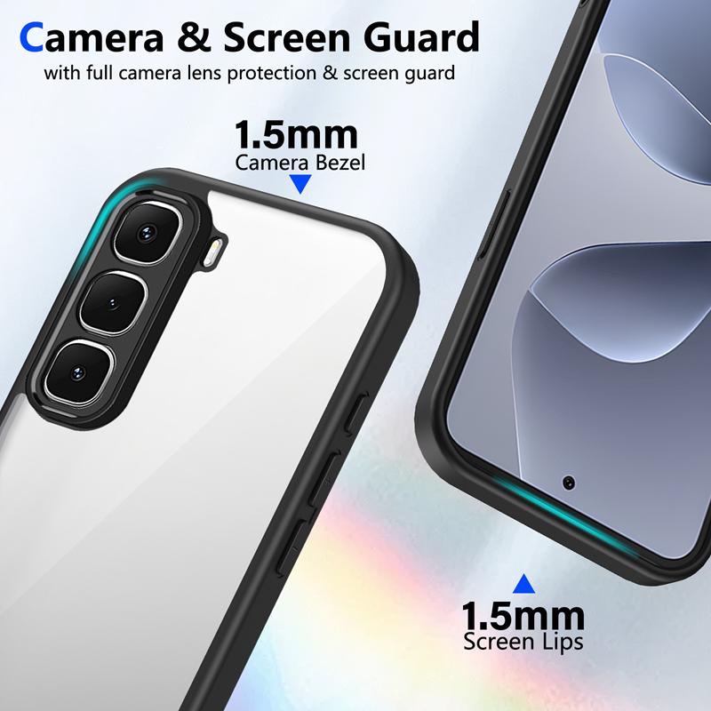 Průhledný silikonový kryt pro Infinix Hot 60 Pro Plus 60i Hot60 Hot60i PC zadní část TPU nárazník Nárazuvzdorné průhledné pouzdro na telefon kryt