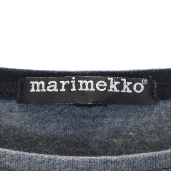Marimekko Border 7 Minutes Sleeve One Piece XS Gray Women Used