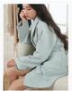 Unisex Waffle Yukata Bathrobe - Thickened Cotton for Autumn/Winter, Ideal for Couples & Star Hotels