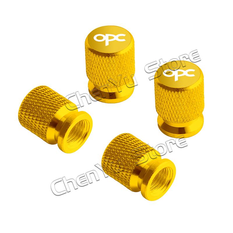 4Pcs OPC Logo Car Metal Wheel Tire Valve Caps Stem Case Dust Cap For Opel Astra Insignia Corsa Rocks Junior Accessories Styling