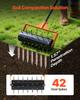 VEVOR Rolling Lawn Aerator, 15 in Manual Push Aerator Roller with 42 Spikes & 60 in Long Handle, Fillable Drum for Added Weight
