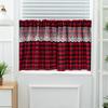 Lace Curtains Plaid Small Curtains Kitchen Curtains Christmas Red Plaid Curtains