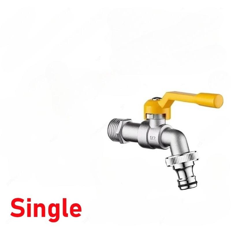 

Outdoor Antifreeze Brass Tap Double Outlet For Garden Yard Water IBC Tank Washing Machine Hose Connector Accessory Single