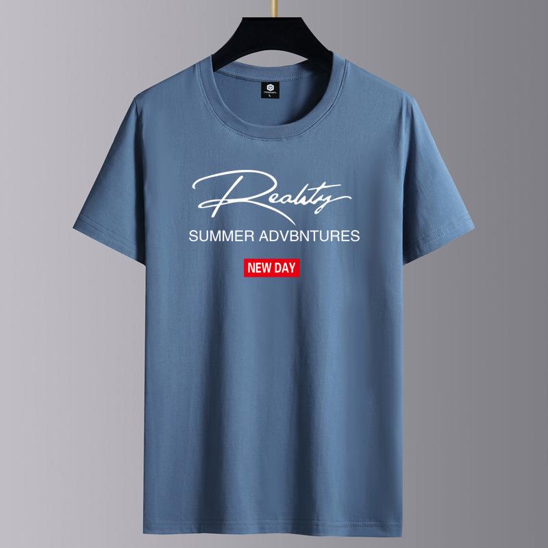 

Мужская модная футболка с круглым вырезом, коротким рукавом, свободного кроя, в стиле кэжуал 3XL