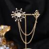 Baroque Rhinestone Pearl Corsage Necklace Brooch - Retro British Court Suit Accessory