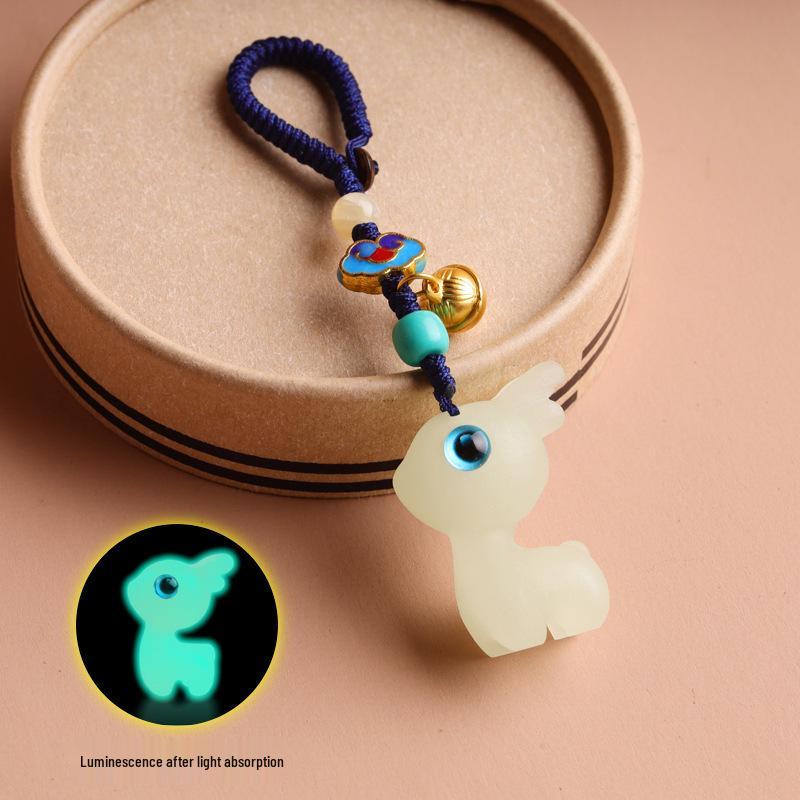 Charming Deer Girl Keychain - Safe Travels Phone Chain & Car Pendant
