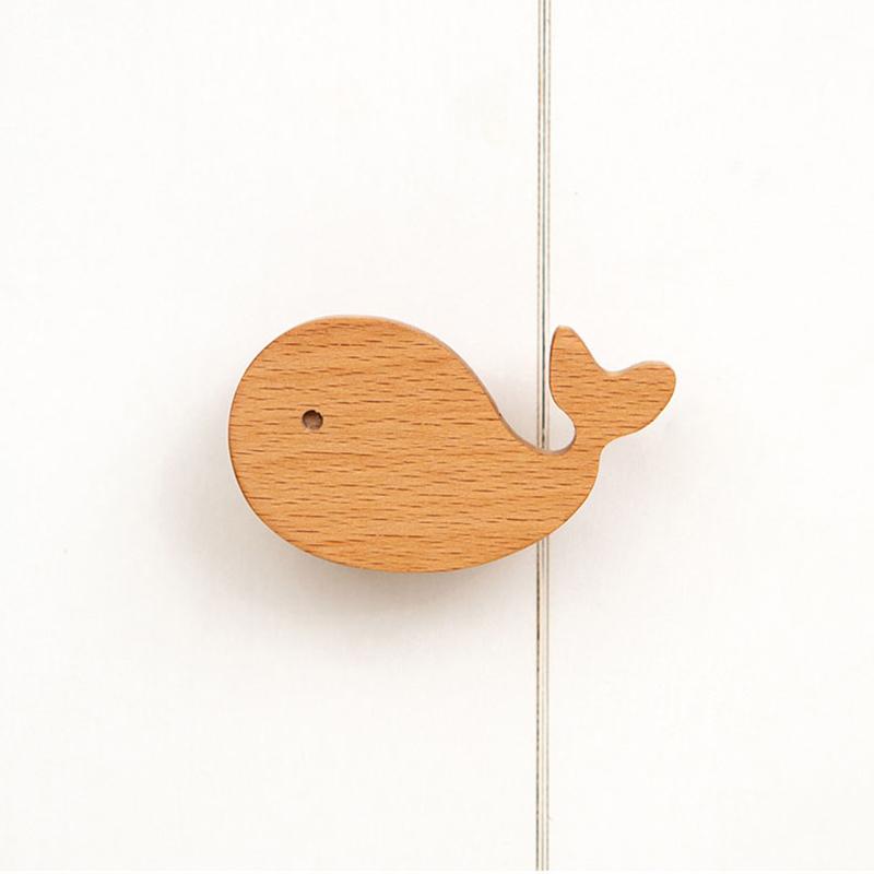Cabinet Door Handle Children's Room Creative Cute Dinosaur Unique Wooden Animal Drawer Knobs Bedroom Decorative Drawer