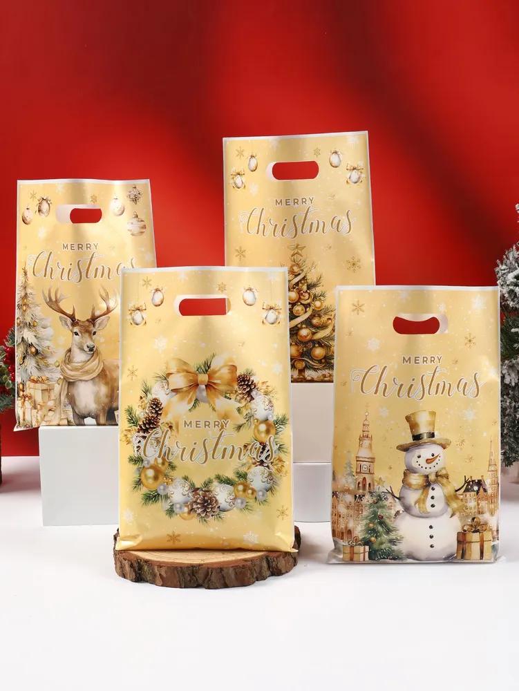 New year gift bag with handles, 16.5 * 25 cm
