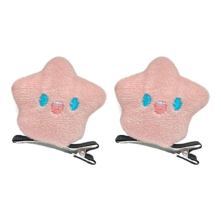 Star Y2K Furry Yellow Duckbill Clip Hairpin Sweet Cute Star HairPin 1 розовый