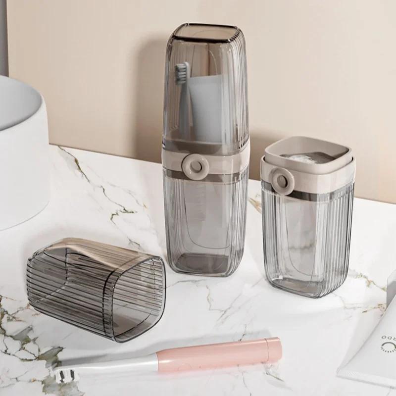 Toothbrush Travel Containers Transparent Toothpaste Holder Storage Case Travel Camping Organizer Kit Toiletries Storage Box