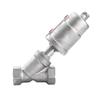 304 Stainless Steel Pneumatic Y-Type Angle Seat Valve DN25, Internal Thread, Quick Connect, High-Temperature Steam.