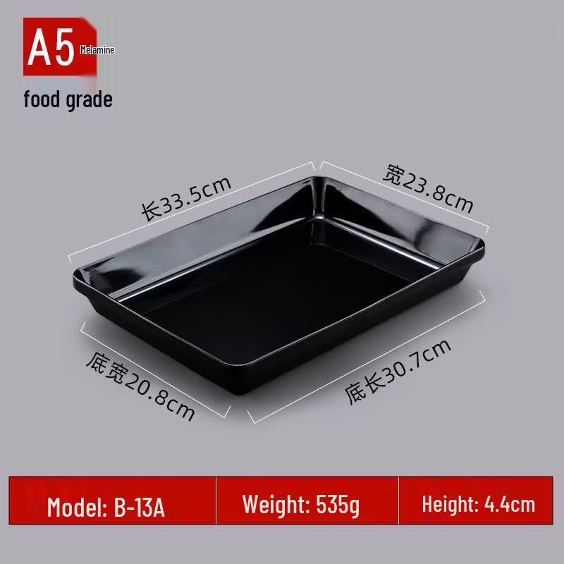 KANGMO Commercial Rectangular Plastic Food Display Tray