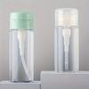 1 Stück 150ml Pumpflasche, Transparenter Kosmetikbehälter Push-Down Flüssigkeitsspender Pumpflasche mit Klappdeckel