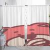 Kitchen Curtains for Living Room 2 Pieces Blackout Curtains Door Curtain  S-strawberry B-bear Bedroom Decoration Partition Shade