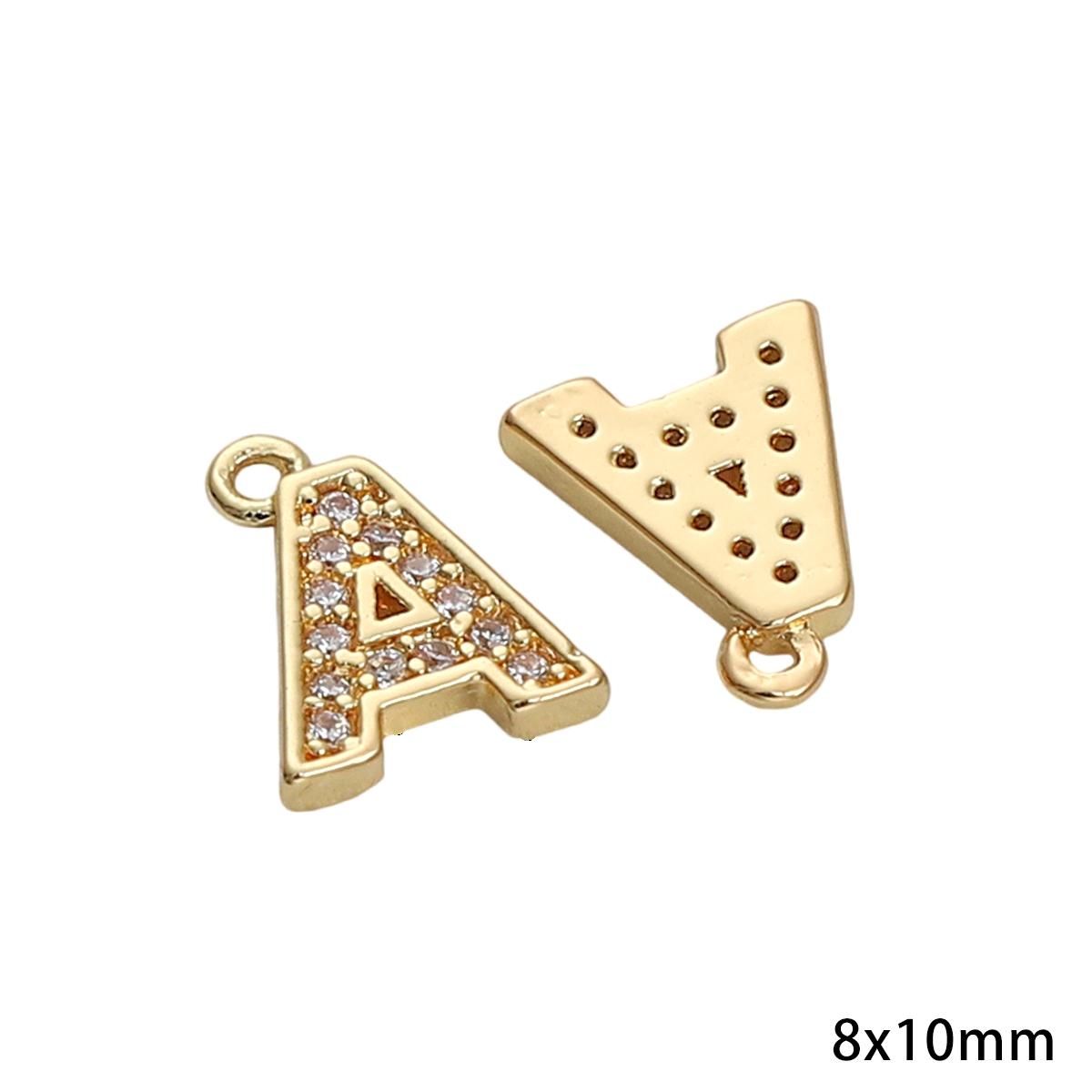 

Медный циркониевый кулон с 26 буквами для изготовления ювелирных изделий своими руками, аксессуары для рукоделия C