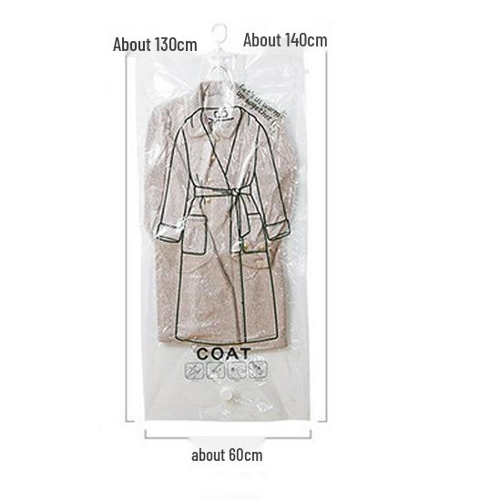 Transparent Hanging Down Jacket Dustproof Storage Bag