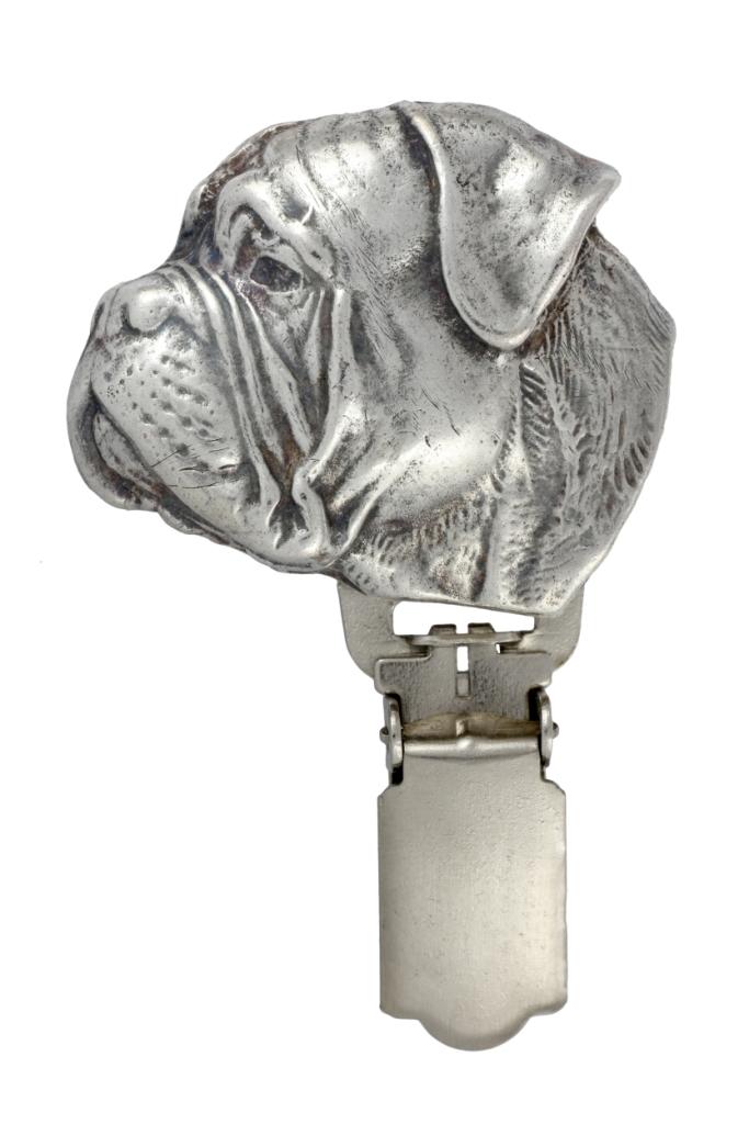 Bullmastiff, Bulmastif - Broszka Z Klipsem, Uchwyt Na Numer Startowy, Posrebrzana Przypinka Na Wystawę Psów Marki Art-Dog