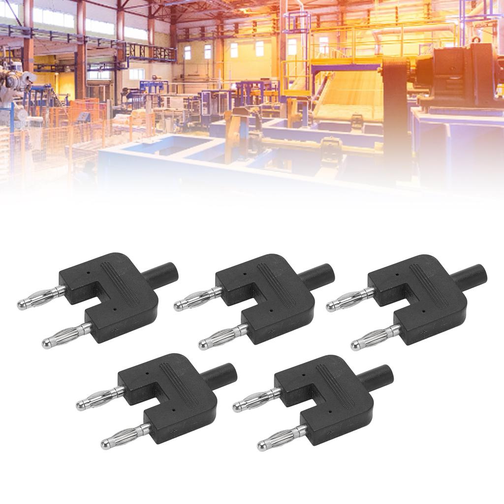 5Pcs Dual Banana Plug Double Row 1 Female to 2 Male Strong Connectivity Good Conductivity Banana Plug
