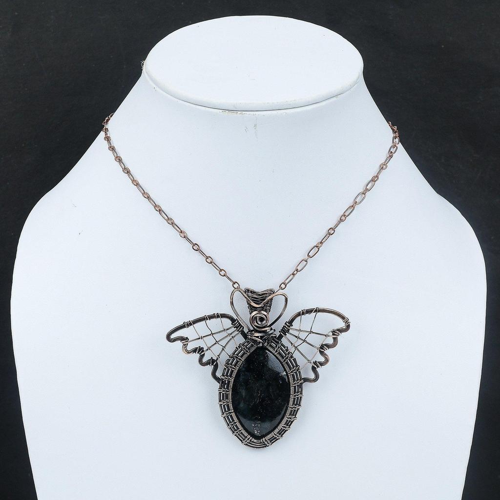 Labradorite Pendant Copper Wire Wrapped Jewelry Gemstone Pendant Handmade Jewelry Butterfly Design Pendant Copper Wire Pendant Gift For Her