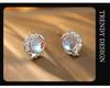 Boucles d'oreilles en argent S925 Pierre de lune pour femmes – Design étoile et lune
