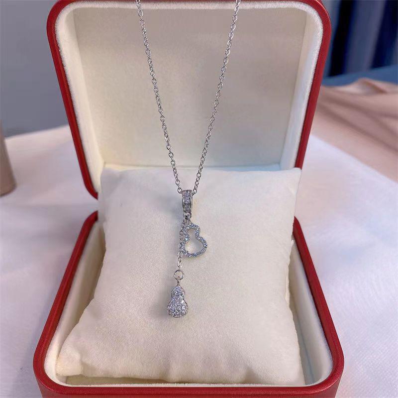Korean Style Kylin Gourd Necklace: Elegant Fortune & Prosperity Clavicle Chain for Women
