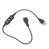 Time Presetable USB Timer Cord 1-30 Minutes Settable with Time Adjustment Button For Office Home Electronics Black