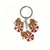 Cartoon Acrylic Christmas Keychain 2D Flat Mini Keyring Charm Bag Accessory Xmas Ornament Pendant Party Favor