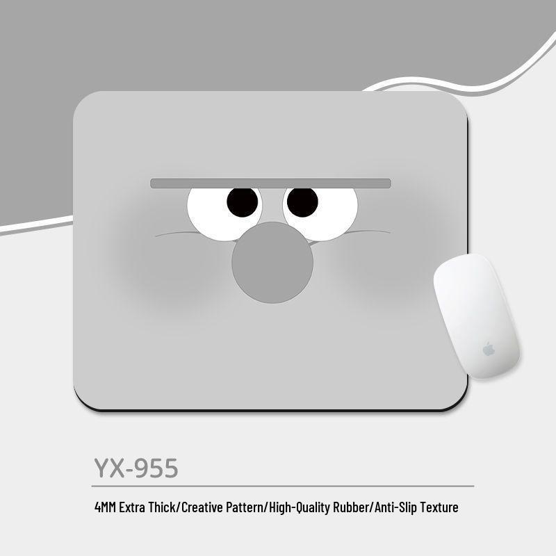 Compact Emoji Mouse Pad with Soft Wrist Rest for Office & Gaming