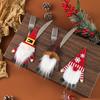 Gesichtsloses altes Mann Weihnachtsfilz Besteckset - Esstischdekorationen