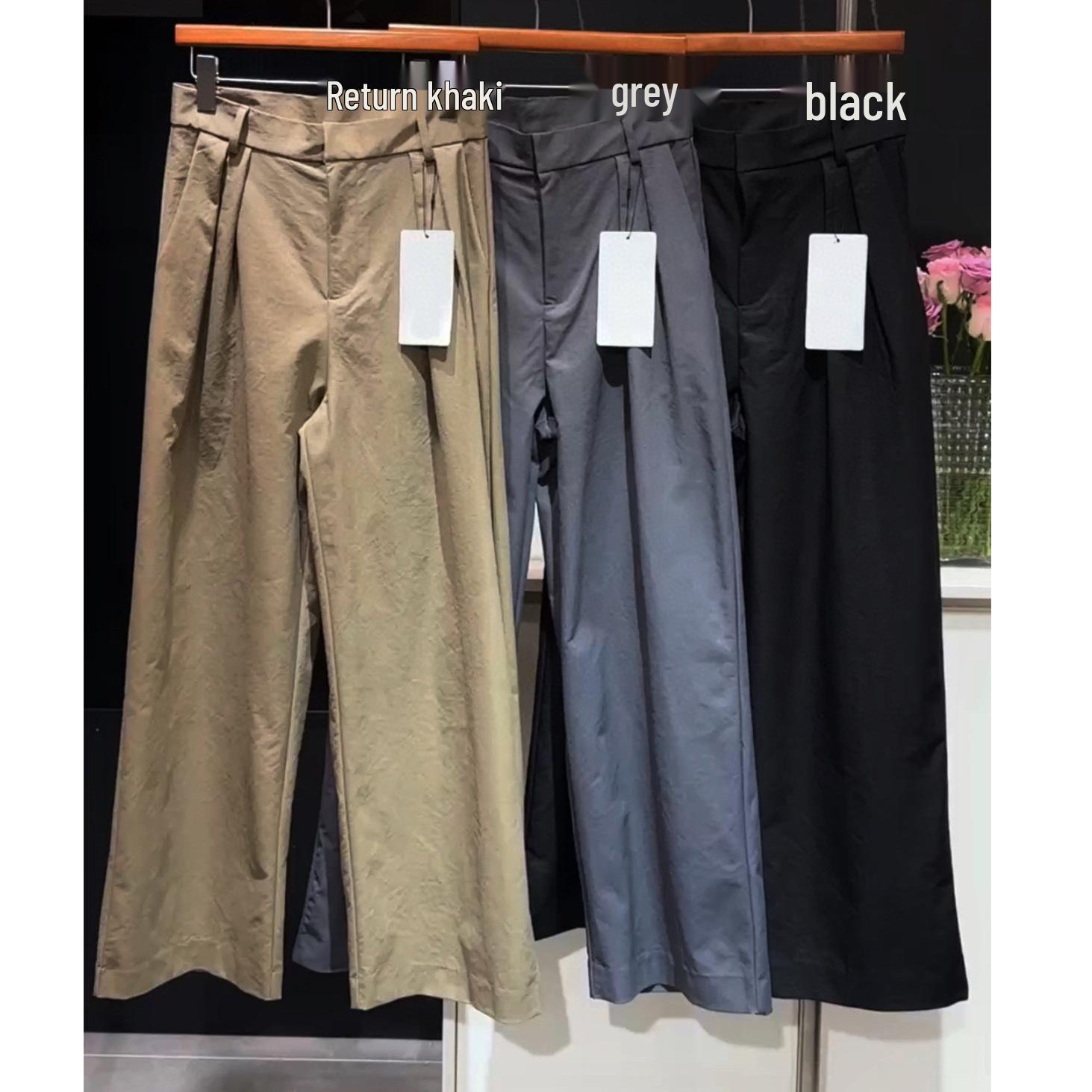 2026 Spring Korean Retro Wide-Leg Printed Women s Casual Pants, Style: ss01124 S