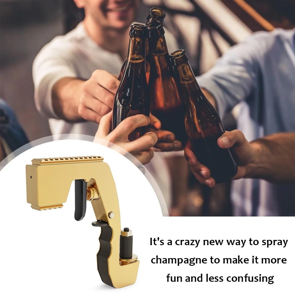 Champagne Gun Wine Sprayer Pistol Beer Bottle Durable Spray Gun ABS Plastic Version Stopper Ejector Pop It Kitchen Bar Tools